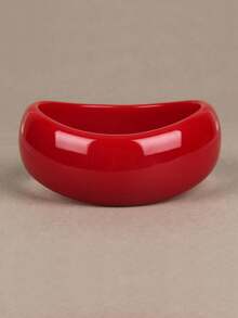 1pc Fashionable Women's Versatile Asymmetrical Round Resin Bracelet, Elegant Wrist Accessory, Gift For Girlfriend Or Mother, Suitable For Daily Wear And Gifting