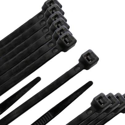 WOLFPACK PROFESSIONAL LINE Kabelbinder aus 100 % Nylon. Schwarz. 7,5 x 450 mm. Beutel mit 100 Stück. Hochfester Kabelbinder aus Kunststoff, Kabelorganizer.