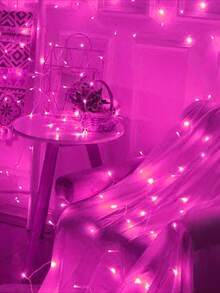 1 Set 5M 50 LED Fairy Lights, Battery Powered (Batteries Not Included), Suitable For Indoor Wall Decor, Wedding Party, Outdoor Garden Tree, Camping Decoration - Clear - View 15