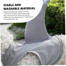 Chaleco Suave y Divertido con Aleta de tiburn para Perro, con Aleta Vertical, cmodo y Bonito Disfraz para Halloween, Disfraz para Perro, de tiburn para Halloween, Disfraces para - Gris - Ver 3