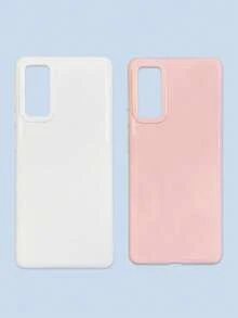Bộ 2 ốp lưng điện thoại tối giản màu trơn, hồng và trắng, tương thích với iPhone 16, 16 Pro Max, 16 Pro, 16 Plus và các dòng điện thoại Galaxy. - Nhiều màu - Xem 56
