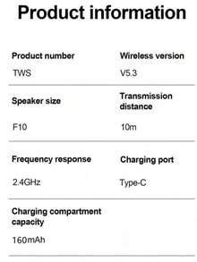 新款 Air Pro TWS 无线蓝牙耳机，入耳式耳机，运动型 ANC 主动降噪耳机，兼容 和安卓手机
