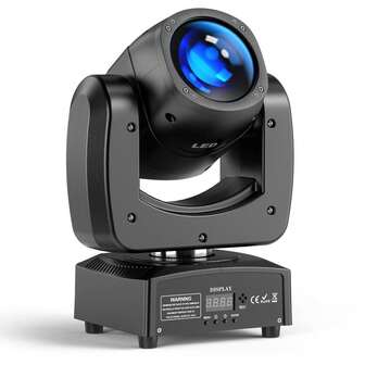 Luces LED RGBW DMX512 para discotecas y fiestas con cabezal móvil de 150 W, luces LED para escenarios, foco LED RGBW DMX con cabezal móvil para discotecas, DJ y clubes, iluminación para bares, fiestas, clubes, Navidad y Halloween.