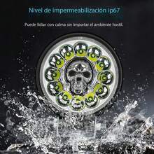 Faro LED de Calavera para Vehículos: Iluminación Potente y Estilo Único - A - Ver 4
