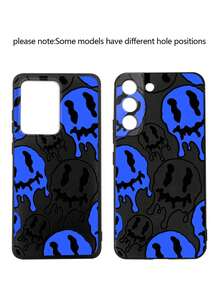 Halloween Ugly  Face Pattern  Case Compatible With IPhone 15/15Pro Grunge - Multicolor - View 4