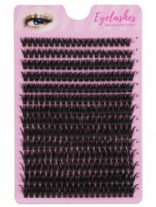 280 Clusters Of Fake Eyelashes, 60D, D Curl, 8-16mm Mixed Length, Natural Fluffy, 0.07mm Lightweight Reusable Eyelashes, Suitable For Festivals And Parties, Halloween Eyelashes, Cosplay Eyelashes. - D - Xem 6