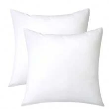 1个/2个白色枕芯，靠垫芯，无纺布欧式靠垫芯，方形沙发靠背垫芯，适用于客厅沙发、卧室床头板装饰、汽车座椅和圣诞装饰。 - 白色 - 查看 16