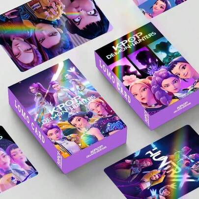30pcs  Movie Characters Hunter Girl Group LOMO Card Double-Sided High-Definition Holographic Photo Cards Offer You A Variety Of Anime Collectible Cards To Choose From, Including Demon Anime, Boy Band And Girl Group Collectible Cards, Hunter Girl GroupRumi Mira Zoey