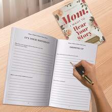 Listen To Mom's Stories 日記套組：母親引導式日誌，分享生活與愛－親子禮物；Listen To Dad's Stories 皮革筆記本；故事訊息書 - 彩色 - 查看 5