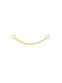 1pc 925 Sterling Silver Earring Chain Accessory, 18k Gold Plated Earring Connector Chain, Convertible Pendant Chain For Women, Suitable For Double Ear Piercings - Gold - View 20