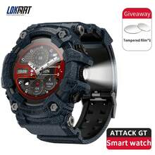 LOKMAT Reloj inteligente LOKMAT ATTACK GT multifunción con llamada Bluetooth, monitoreo de frecuencia cardíaca, oxígeno en sangre, sueño y salud, para deportes al aire libre, resistente al agua, con notificaciones para adultos, niños y adolescentes