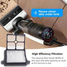 5pcs Floor ONE S6 / S7 Pro Accessory Kit - Plastic Floor Nozzle, Includes 2 Roller Brushes, 2 High-Efficiency Filters, And 1 Cleaning Brush, Suitable For Wet & Dry Vacuum Cleaner - Multicolor - View 7
