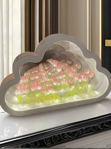1 chiếc đèn lồng mây bông xù tự làm thủ công hình cánh đồng hoa tulip - Đèn tạo không khí, có thể dùng làm gương khi tắt, đèn chiếu ngủ, trang trí phòng khách, trang trí tường ngày lễ, hoàn hảo cho cắm trại và tiệc tùng, quà tặng sinh nhật lý tưởng (bao gồm 10 bông hoa), thích hợp cho Halloween, Giáng sinh, Lễ Tạ ơn, Lễ Phục sinh và các ngày lễ lớn khác. - Nhiều màu - Xem 5