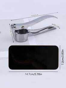 1 Prensa de ajo de acero inoxidable, prensa de ajo manual, prensa de jengibre, utensilios de cocina, herramienta de prensa de ajo profesional resistente a la oxidación, fácil de apretar, fácil de limpiar, herramientas para verduras y frutas, suministros de cocina, artículos esenciales para el hogar, herramientas de cocina creativas, adecuadas para hoteles, restaurantes, utensilios de cocina y herramientas para especias, accesorios de cocina