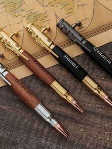 Gravierte Gewehr-Stift-Set Geschenk, Individuelle Stifte, personalisierter Bolzen-Aktions-Stift, personalisierter Holz-Stift, Geschenkideen für Väter, Geschenk für Trauzeugen, Multifunktional, Wasserdicht, Dekorativ, Wiederverwendbar, Farbig, Vintage, Niedlich, Modern, Individuell, Personalisiert, Einzigartig, Angepasst, Ideale Geschenke für ihn