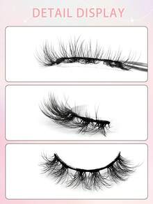 ENCHUW 5 Pairs 3D Fake Eyelashes Natural Lashes Natural Look Short False Eyelashes Pack Reusable False Lashes Soft Wispy Lashes Fluffy Eye Lashes