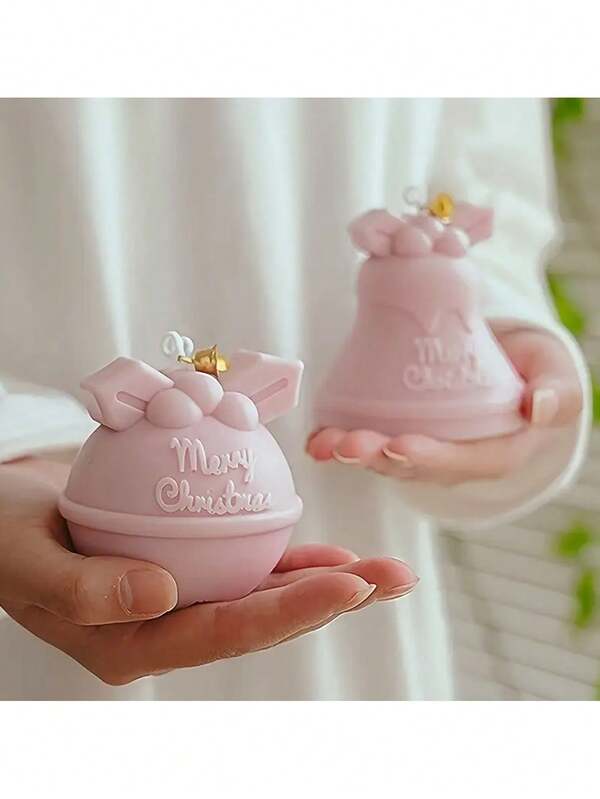 1 pieza Molde de silicona en forma de mini campana para hacer velas y jabones - Herramientas de artesanía para adornos de árbol de Navidad, suministros para moldeo de resina, idea de regalo navideño