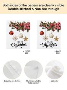 1/2 pieza Funda de silla con estampado de escena navideña de dibujos animados - Impresión doble cara - Funda de silla de comedor extraíble y lavable, adecuada para decoración navideña en restaurantes, hoteles y lugares de eventos