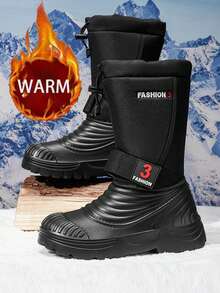 Herren warme Schneestiefel bis zur Mitte des Knöchels, Hochschaft, Winter Outdoor