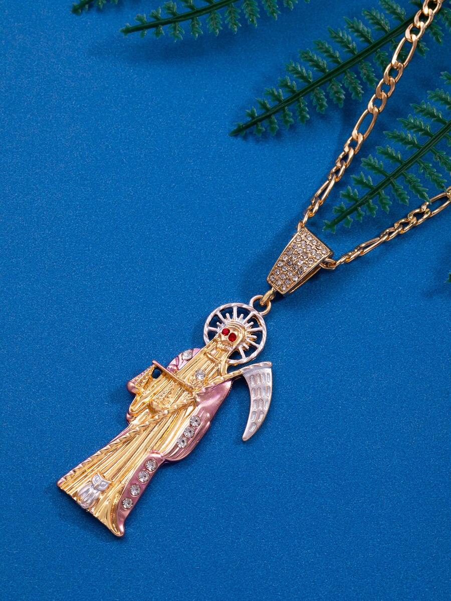 1PC Sickle Death Reaper Light Luxury Charm Gorgeous Necklace Versatile Clavicle Chain Jewelry - Multicolor - View 1