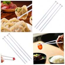 Paw Chopsticks 2 Pares de 8 pulgadas White Chopsticks porttiles lavables reutilizables lindas vajilla, regalos ideales reutilizables - 2 pares - Ver 1