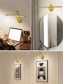 1pc Wall Lamp, Photo Light, With Remote Control, Rechargeable, Three Color Adjustable, Touch, Magnetic Installation, Vanity Light, Angle Adjustable(1800mAh) - Three Colors Of Light - View 10