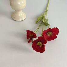 1/3/5PCS Artificial Poppy, 59cm Long, With 4 Flowers, Simple And Modern Style, Can Be Bent And Does Not Fade - Used For Diy Flower Wall, Scene Layout, Living Room And Bedroom Vase Flower Arrangement, Wedding, Party Decor,Desk Stuffing.Autumn And Spring Leaf Harvest ,,Room Decor,Home Decor,Kitchen Decor,Wedding Decor,Table Decoration,Centerpieces,Office Decor,Garden Decor,Outdoor Decor