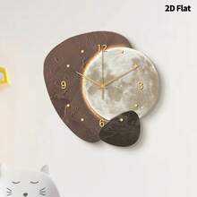 Reloj de pared decorativo minimalista de lujo 2D, movimiento de cuarzo súper silencioso, sin sonido de tic-tac, adecuado para sala de estar, dormitorio y oficina, decoración de pared de dormitorio de moda - Multicolor - Ver 10