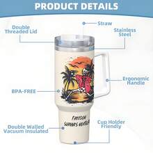 40oz/20oz Totenkopf & Hawaii-Stil Edelstahl Thermobecher - Isolierter Reisebecher für Väter, Halloween & Erntedankgeschenk, wiederverwendbare Kalt-/Heißgetränkeflasche für Camping, Wandern, Literaturliebhaber