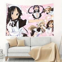ZLIENSZUS K-On!    Anime Manga Tapestry - Japanese Girls Music Band Wall Hanging Decor With Pastel Colors  Soft Fabric Poster For Bedroom   Living Room  Balcony - Perfect Gift For Anime Fans & K-On!    Lovers  100% Peach Light Beige Fabric  Lightweight & Easy To Hang  Ideal For Indoor Or Outdoor Use   Features Anime Characters In Maid Outfits & K-On!    Theme - 彩色 - 查看 4