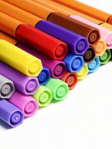 6/12/18/24 支纤维笔、细线笔、马克笔，适用于绘画、涂色书、日记本、书写、素描，适合学校、办公室、成人 - 返校用品 - 彩色 - 查看 8