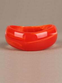 1pc Fashionable Women's Versatile Asymmetrical Round Resin Bracelet, Elegant Wrist Accessory, Gift For Girlfriend Or Mother, Suitable For Daily Wear And Gifting