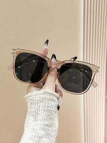 1 pieza Gafas de moda de estilo bohemio retro cuadradas, modelo básico adecuado para deportes, pesca, vacaciones, viajes, conducción, calle, playa, , actividades al aire libre, golf, conducción, festivales, salidas, senderismo, ropa de calle, fiestas, protección solar, elegante atuendo para salidas familiares, viajes, vacaciones, verano, playa, vacaciones, al aire libre, viajes - Multicolor - Ver 8