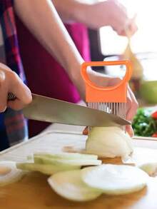 1pc/2pcs ProKitchen Stainless Steel Multi-Function Kitchen Tool - Ultra Sharp Onion Slicer, Meat Tenderizer And Vegetable Peeler, Ergonomic Handle For Easy Food Prep And Cooking, Food Processor Accessories