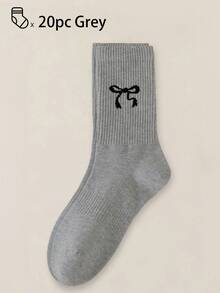 40pcs/30pcs/24pcs Unisex Comfortable Sports Socks, Suitable For Sports & Training, Long Socks For Women, Casual & Business Wear, Antibacterial, Soft, Black & White, Odor-Resistant, Moisture-Wicking, Soft & Lightweight, Suitable For Autumn/Winter, 20pcs/10pcs/8pcs/6pcs/4pcs/2pcs, Fall Socks