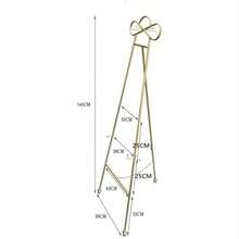 Folding Metal Easel Stand 145cm Tall Adjustable Art Easel For Display Painting Posters Wedding Signs - Un color - Ver 2