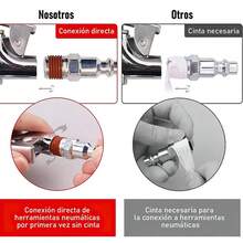 Kit De Compresor De Aire De 20 Piezas Con Manguera - Rojo - Ver 2