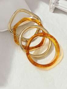 LADYCOCO Bộ 4 vòng tay nhựa acrylic nhiều lớp dày dặn kiểu cổ điển, phù hợp cho nữ, các cặp đôi, dự tiệc và đeo hàng ngày (Có thể có sự khác biệt nhỏ giữa ảnh và sản phẩm thực tế) (Vui lòng tham khảo bảng kích thước trong phần chi tiết để tìm kích thước phù hợp với cổ tay của bạn) - Nhiều màu D - Xem 4