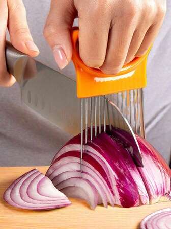 1 st/2 st ProKitchen rostfritt stål multifunktionellt köksmästare - ultraskarp lökskärare, köttmörningsmaskin och grönsaksskalare med ergonomiskt grepphandtag för enkel matlagning och tillagning, tillbehör till matberedare