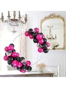 30/80 piezas Kit de arco de globos negro y rojo rosa, adecuado para fiesta de revelación de género, despedida de soltera, fiesta de celebración, cumpleaños, graduación, aniversario, Día de la Independencia, ducha nupcial, Navidad, Halloween, Día de San Valentín, Día de la Madre, fiesta festiva, Ramadán, Eid - Multicolor - Ver 6