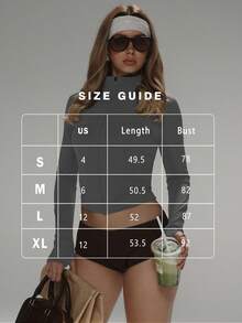 FWH Women's Slim-Fit Breathable Workout Set For Outdoor Running, Sun Protection Zipper Stretchy Simple Slimming Fashionable Sexy High-Quality Basic Streetwear Elastic Leisure Unique Color Fairness-Enhancing Elegant Tight Thermal Lined Long-Sleeve Yoga Jacket - Grey - View 5