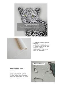 1/3件套无框粉色豹纹扑克牌墙饰，黑白豹纹粉色文字印花，复古动物图案海报，卧室装饰，宿舍必备，派对装饰 | 趣味海报，礼品创意 - 彩色 - 查看 8