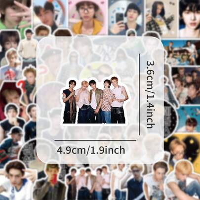 70 件 - 全新热门 CORTI-S 男孩乐队 - 色彩外的线条 - 高视觉名人贴纸 - 装饰手机壳、日记本、笔记本 - 生日礼物、节日礼物、粉丝商品、万圣节礼物、圣诞节礼物