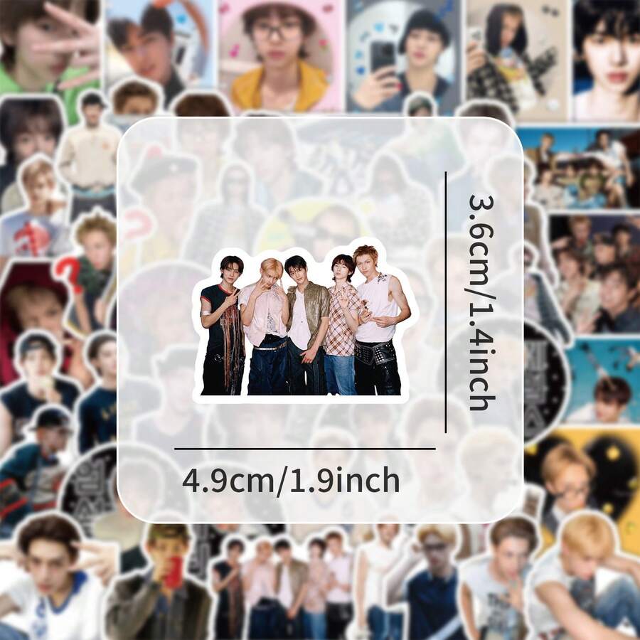 70入 CORTI-S 男團 COLOR OUTSIDE THE LINES REDRED 明星周邊貼紙，可用於裝飾手機殼、剪貼簿、筆記本，世界盃支持周邊，生日禮物、節日禮物