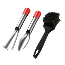 2pcs/3pcs Garden Trowel, Planting Flower Shovel, Outdoor Weeding Digging Cleaning Brush Set, Lawn Mower Cleaning Tools
