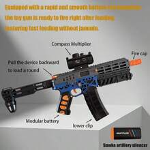 Electric Gel Bullet Gun With High-Speed Continuous Shooting, Manual/Automatic Continuous Shooting Dual Mode And Linkage Effect, Suitable For Team Shooting Games, Halloween And Christmas Gifts - 彩色 - 查看 4