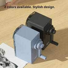 5-Gear Adjustable Manual Pencil Sharpener, Desk Pencil Sharpener With Container, Suitable For Children, Adults, Artists, Schools, Home Office Supplies, Black VB95 Art Sketch Pencil Sharpener With 5 Thickness Settings