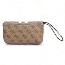 Guess Vintage Versatile Commuting Fashion Synthetic Leather Handheld Crossbody Clutch Bag, Medium Size, Women's Style, Black/Latte/GSPB8962064LAT/GSPB8962064LAT