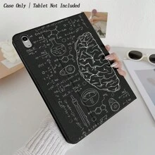 1 - Pieza Funda protectora para tableta con temática de cerebro y corazón con elementos científicos - Ideal para entusiastas de la ciencia y almas románticas, funda protectora tipo folio con soporte para bolígrafo - Multicolor - Ver 4