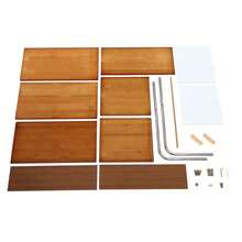 kangten Storage Cabinet, Kitchen Storage Cabinet, Storage Cabinet With Partition, Multi-Tier Storage Organizer For Storing Cups, Dishes, Small Appliances, Decorations, Cosmetics Kitchen Sideboard Bamboo Kitchen Pantry, Freestanding Countertop Storage Cabinet For Bottles, Dish, Bowl (21.6 * 11.8 * 24.4in Tea Color) - Màu nâu - Xem 11